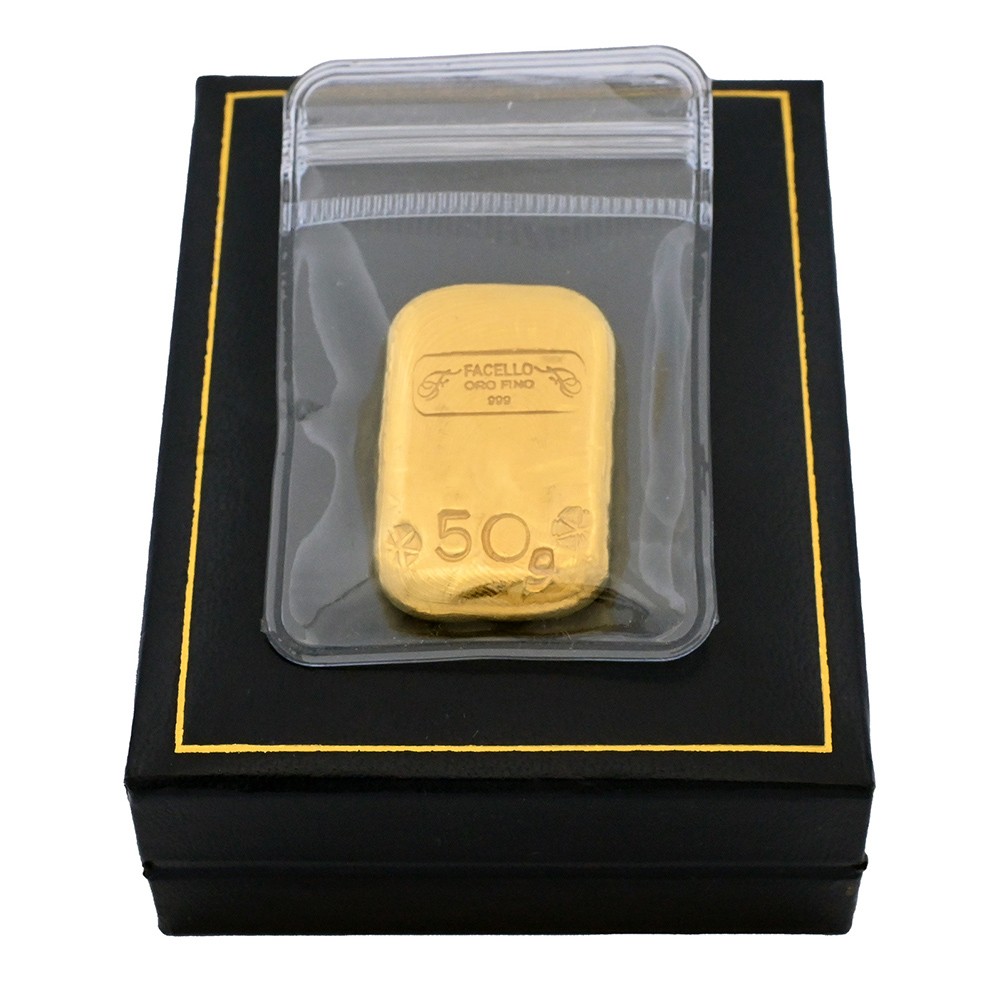 Lingote 50 gr sellado Joyería Facello