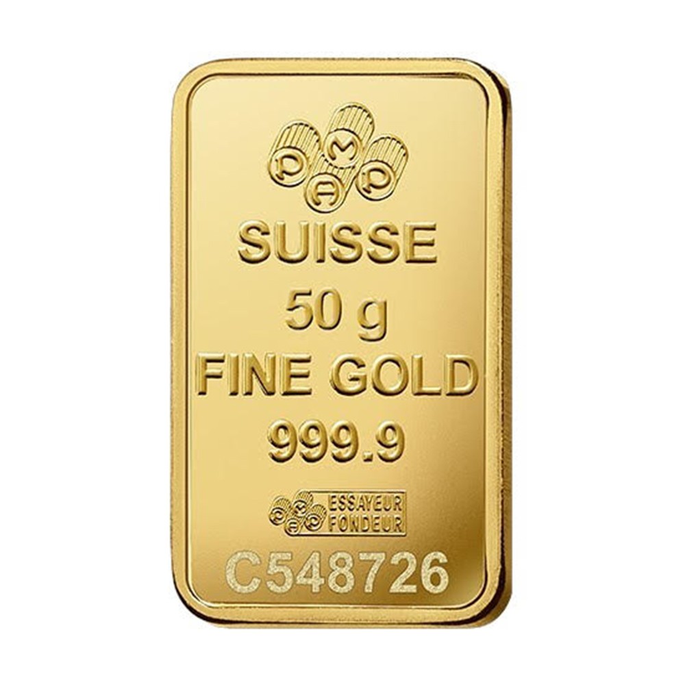 Lingote PAMP Suisse 50g de oro fino